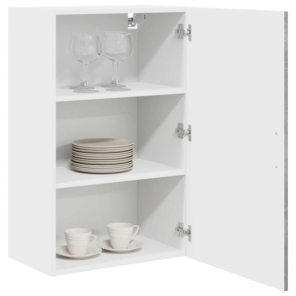Kitchen Wall Cabinet with Shelf Concrete Grey 50 x 31 x 80 cm
